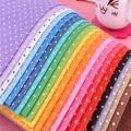 21 Candy Color 100% Polyester Polka Dot Printed Nonwoven Felt Fabric For DIY Sewing Handmade Felt