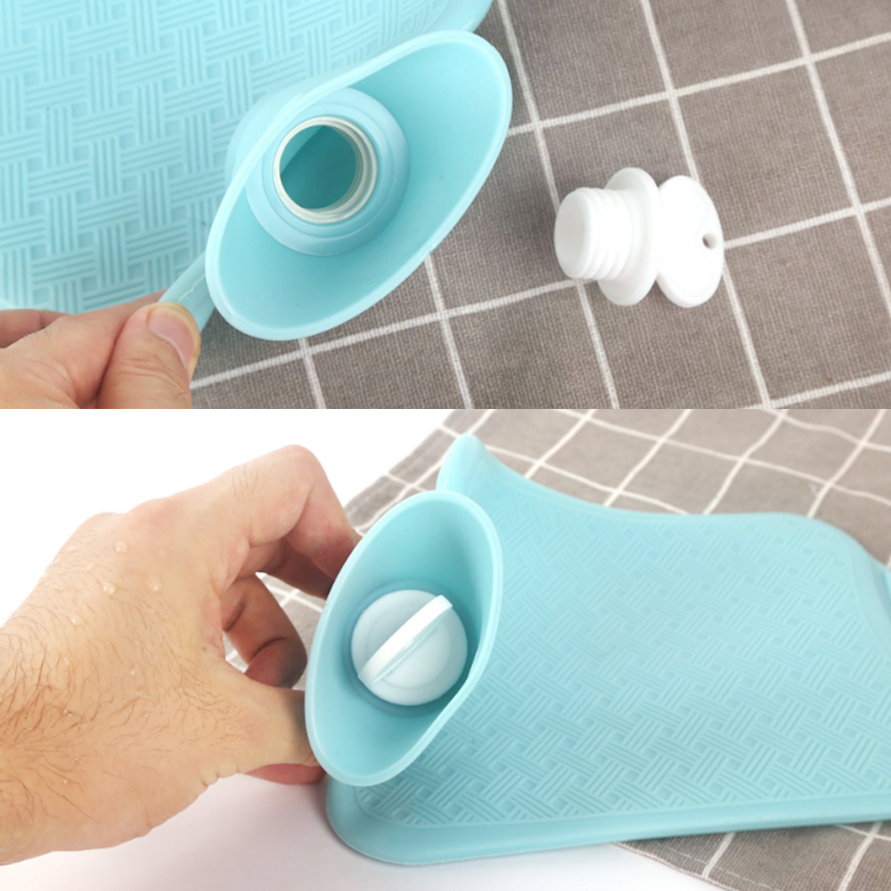 Hot Water Bottle 2000ML Rubber High Density Winter Hand Warmer Portable Thick Hot Water Bottle Girls Pocket Feet Hot Water Bag