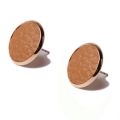 Cpop Vintage New Circle Leather Stud Earrings Solid Color Leather Jewelry Women Accessories Gift for Friend Hot Sale Wholesale