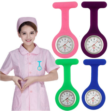 Luminous pointer silicone soft nurse watches women ladies doctor FOB pocket watches medical Brooch hospital quartz hang watches