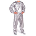 Heavy Duty Fitness Weight Loss Sweat Sauna Suit Exercise Gym Anti-Rip Silver