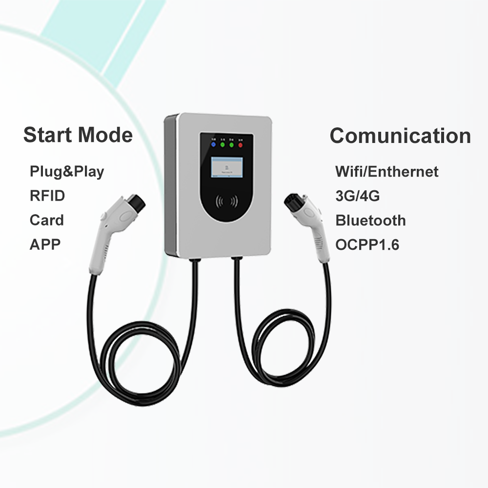 14Kw AC Pole-Mounted EV Car Charger Double guns