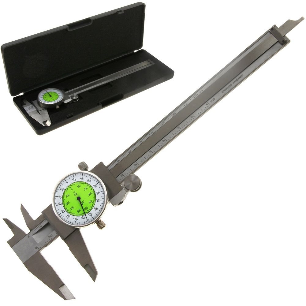 Inch Gauge Measuring Tool Dial Caliper 0-6" 0.001" Shock-proof Stainless Steel Precision Vernier Caliper