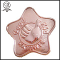 Rose gold star badge pin metal