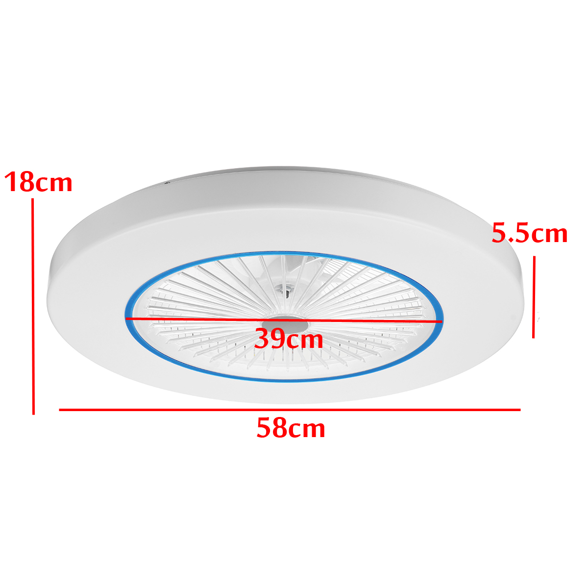 72W Led Ceiling Fan Light ceiling fan with lights remote control modern lighting three-color dimming ceiling light 58*18cm