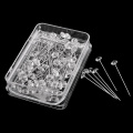 85pcs Clear Pearl Diamond Head Dressmaking Pin Decorating Sewing Scarf Pins for DIY Clothes Wedding Dresss Garment Clips Tools