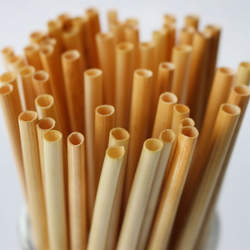 100PCS Natural Wheat Straw 100% biodegradable Straws Environmentally Friendly Portable Drinking Straw Bar Kitchen Accessories