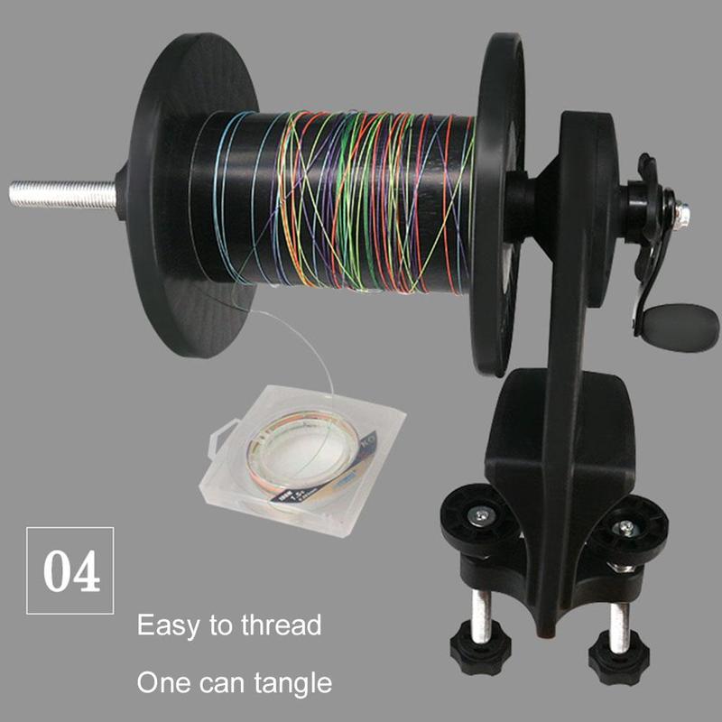 New Portable Fishing Line Winder Spooler Machine Multi-Function Spin Tools Fast XD88 Reel Black