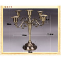 European Style Home Retro Candlelight Dinner Props Metal Candle Holder Retro 5-Arms Candelabra Candle Stand Wedding Candlestick