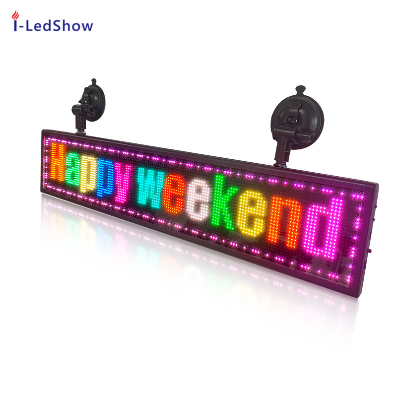 P5 24*144 75*16CM thin RGB Sign Full Color Car LED Display Board indoor Programmable Scrolling Text Message Advertising Screen