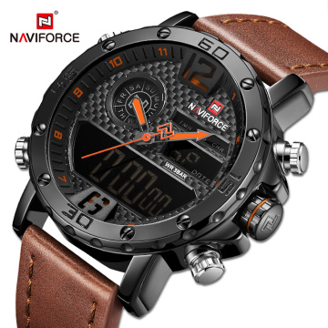 NAVIFORCE Men's Watches 2020 Luxury Military Dual Display Analog Digital Sport Watch Men Quartz Wristwatch Male Waterproof Clock