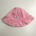 Girls Sweet Pink Embroidery Floppy Hat