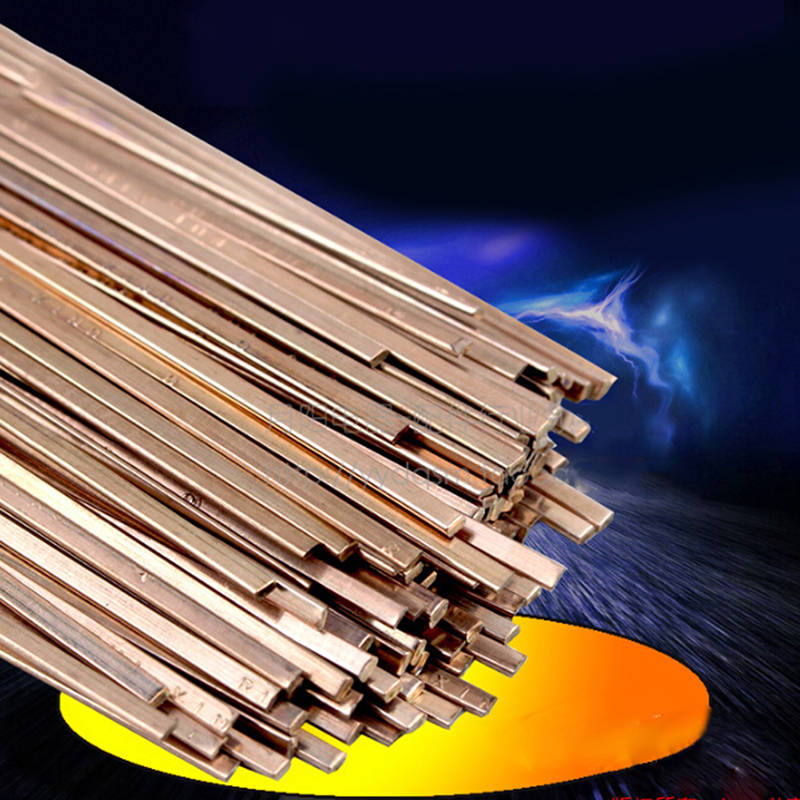 Hot 10pcs 3*1.3*400mm Low Temperature Flat Soldering Rods For Welding Brazing Repair Copper Electrode Hot Sale Wholesale