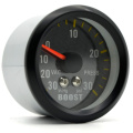 2" 52mm Auto Car Turbo Boost Gauge Analog Carbon Fibre Face -30~30 PSI Meter White Background Light