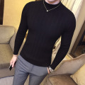 2019 Fashion Men Sweaters Male Slim Fit Jacquard Turtleneck Pullover Sexy Sweaters Long Sleeves Knitwear Spring Sweater M-3XL