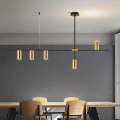 Modern Simple Black/Gold LED Chandelier Nordic long Hanging Light indoor lighting kitchen Bar office Restaurant Pendant Lamp