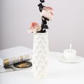 Geometric Origami Plastic Vase White Imitation Ceramic Flower Pot Flower Basket Flower Vase Decoration Home Nordic Decoration