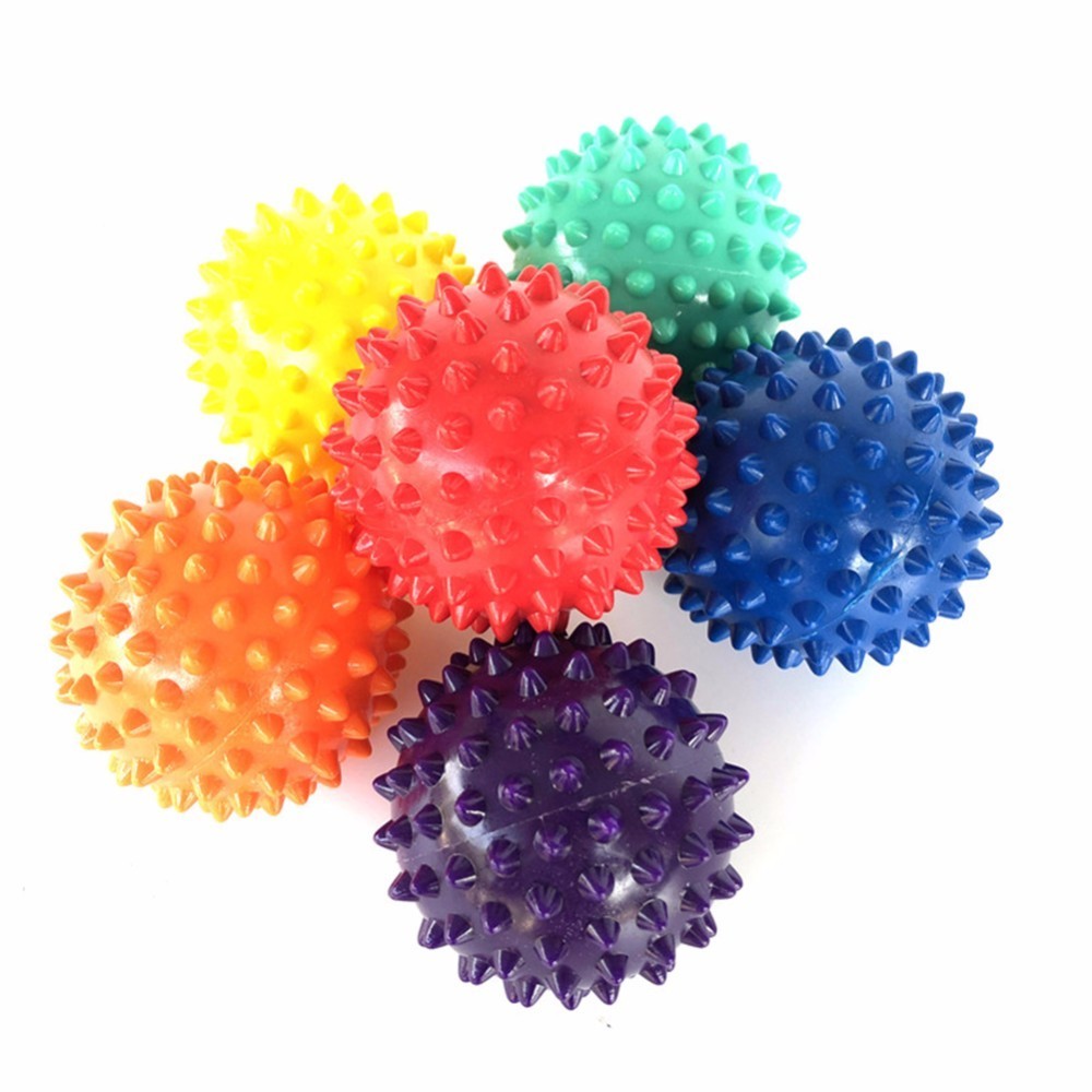 6 Color 6.5CM PVC Hand Fitness Ball Foot Massage Ball Soles Hedgehog Muscle Relaxation Exercise Portable Physiotherapy Ball