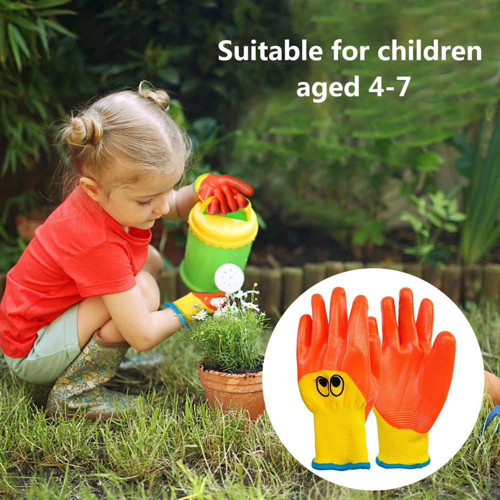 Waterproof Garden Gloves Work for Kids Children Protective Gloves Anti Bite Cut Protector Planting Work Gadget Accessories