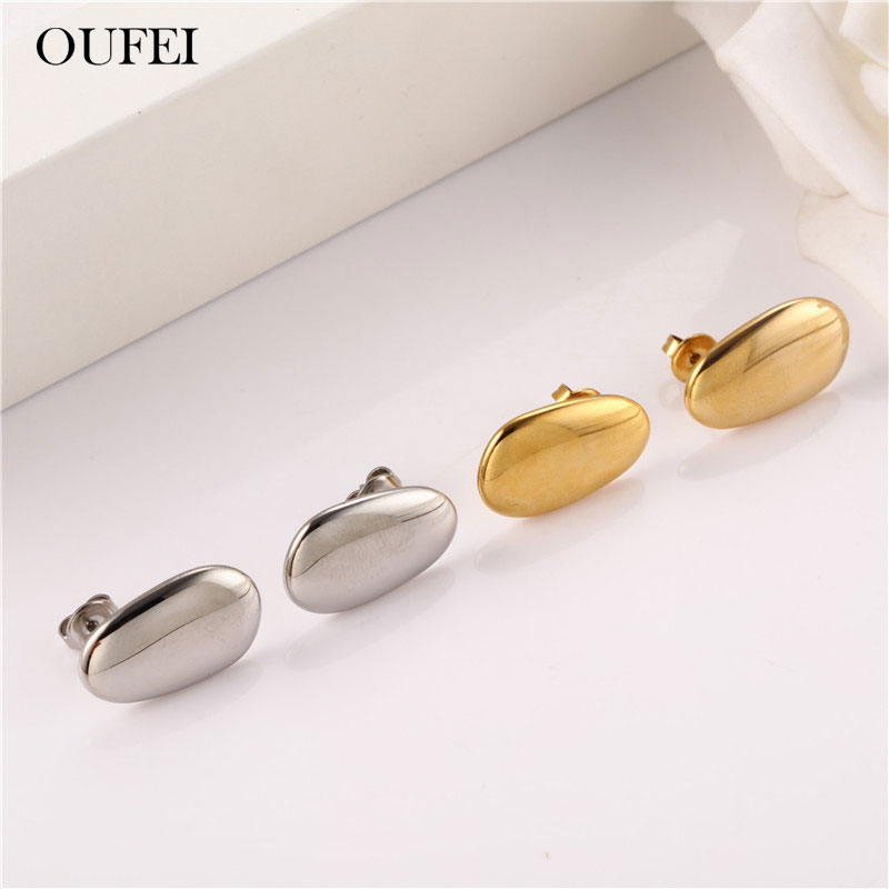 OUFEI Small Stud Earrings For Women Stainless Steel Jewelry Woman Accessories Small Earings Fashion Jewelry Free Shipping