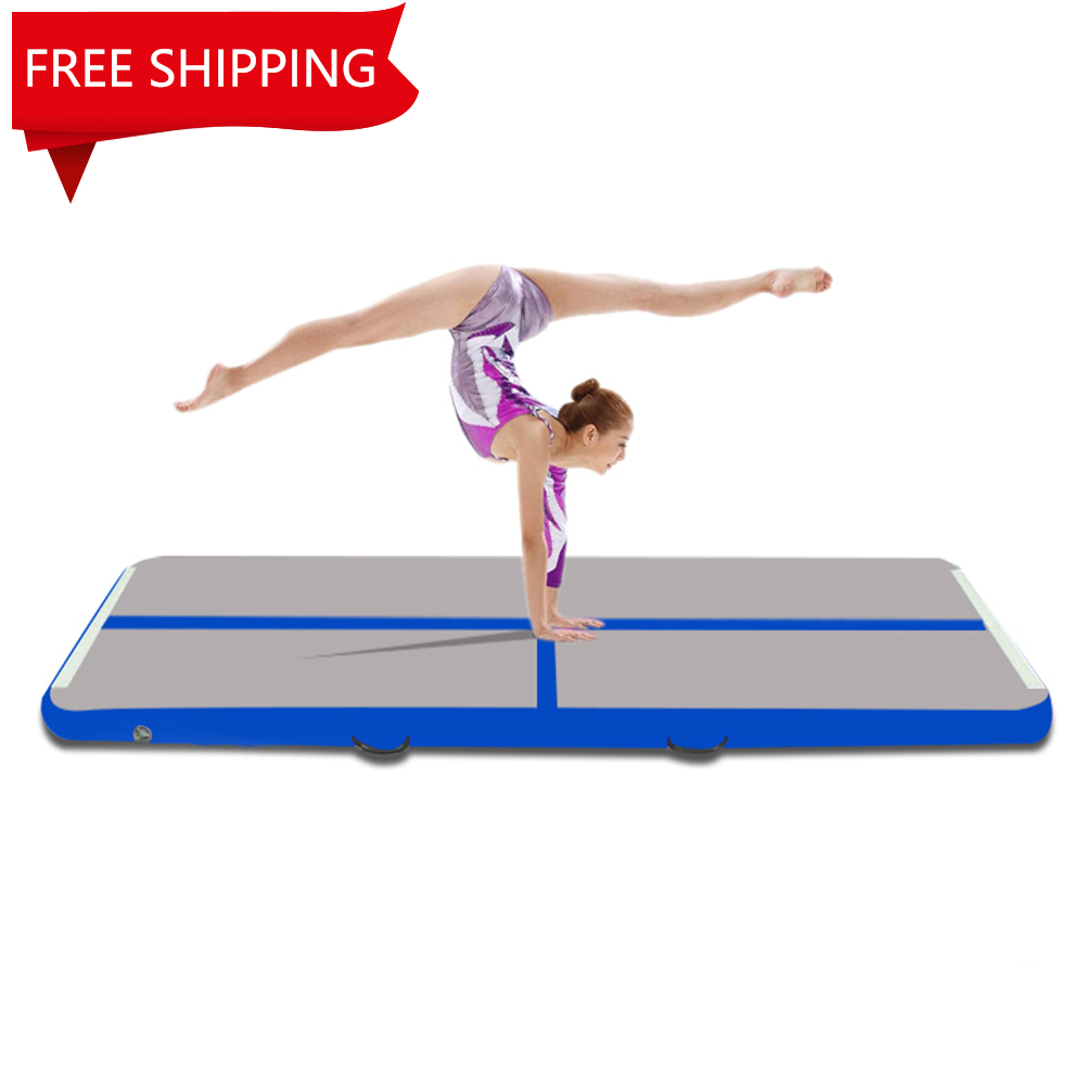 Blue Color Gym Mat On Sale 1m 3m Inflatable Air Track Gymnastics Air Tumbling Track Swimming Pool Floating Mat Floor