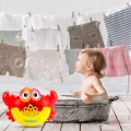 Cute Kid Cartoon Crab LED Light Music Electric Water Bubble Making Blower Bath Machine Toy