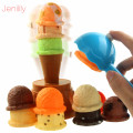 Ice Cream Stack Up Play Tower Kitchen Toys Kids Miniature Food Set Toy Children Girls Pretend Play Toys Birthday Gifts