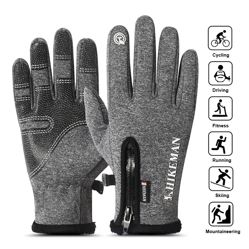 Winter Warm Driving Ski Bicycle Cycling Fishing Gloves Thermal Anti-Slip Touch Screen Gloves Full Finger Shooting Camping Gloves