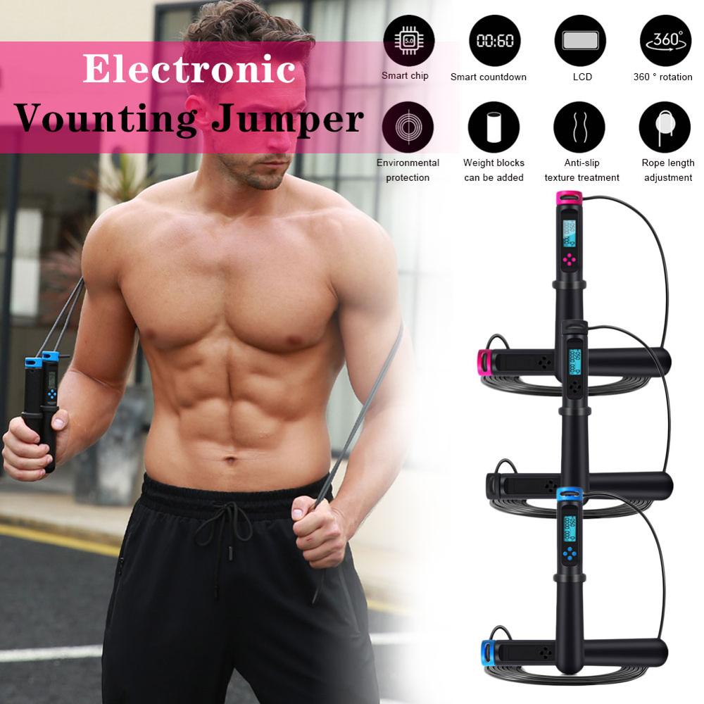 Smart Electronic Digital Adult Skip Rope Calorie Consumption Professional Fitness Body Building Exercise Jumping Rope Gym Equipm