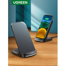 Ugreen Qi Wireless Charger Stand for iPhone 12 Pro X XS 8 XR Samsung S9 S10 S8 S10E Fast Wireless Charging Station Phone Charger