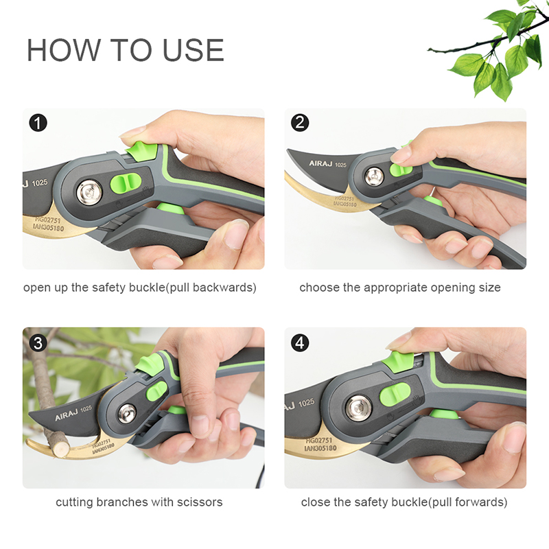 AIRAJ Household Pruning Shears Garden Shears Portable Branches Fruit Tree Flower Pruning Scissors Tool With Folding Saw
