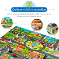 130x100cm Baby Toys Play Mat Waterproof Simulation Enlarge Car Kids Toys City Road Map Parking Playing Mat Portable Floor Games
