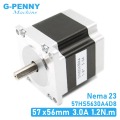 Stepper motor 57x56 D=8mm NEMA23 4 wires 3A 1.26N.m stepping motor 180Oz-in NEMA 23 for CNC engraving milling machine 3D printer