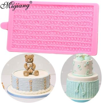 Knitting Silicone Mold DIY Baby Birthday Cake Decorating Mold Fondant Candy Chocolate Gumpaste Molds Cupcake Cookie Baking Tools