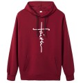 Autumn Winter Women Hoodies Sweatshirts Faith Print Long Sleeve Fashion Oversized Pullovers Tops Famale Casual Loose Hoody