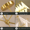 Creativity Nordic Bird LED Chandelier Origami Crane Bird Pendant Lamp Ceiling Lamp Living Room Wall Lamp Desk Lamp Luminaire