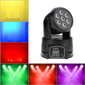 DMX-512 Mini Disco Light Moving Head Beam Light 4 In 1 RGBW LED Stage Light 9/14 Channels Sound Party Lights for Home DJ Bar