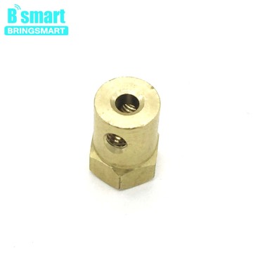 Wholesale 2pcs 4mm 3mm Round / D Shape Shaft Diameter Gear Motor Shaft Coupling 6mm +Screw For DIY Toy Car Motor XPower