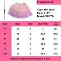 VIKITA Girls Tutu Cake Skirt Kids Dance Mini Skirt Girls Princess Ball Gown Kids Multilayer Tulle Skirts Children Clothing