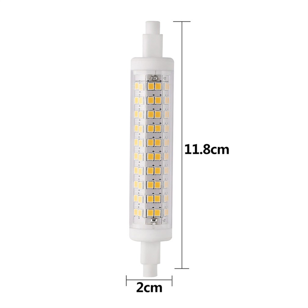 2 pcs LESHP 120LED 10W 1100LM R7S 118mm Dimmable 100-265V 3000K Warm White Double Ended Tungsten Halogen Bulbs Replacement