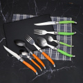 Jaswehome 4pcs Stainless Steel Cutlery Set Laguiole Dinner Knife Fork Spoons Steel Utensil Tableware Dinner Set Dinnerwares