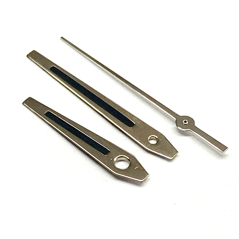 Stick watch hands filled in black color