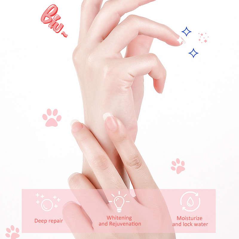 Cat's Claw Glove Hand Mask Wholesale Niacinamide Hand Mask Repairing Exfoliating Tender Moisturizing Translucent Skin Care TSLM2