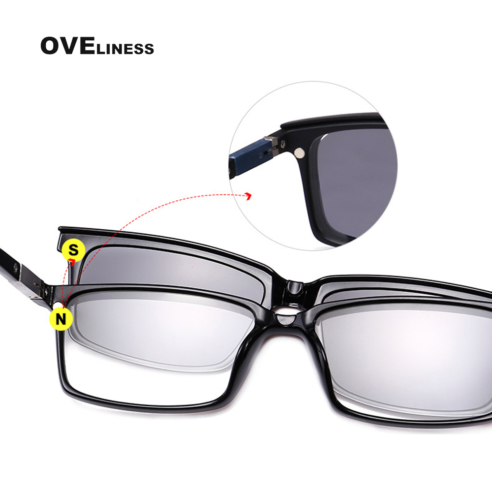 Optical sunglasses Glasses Frame Women Men Polarized Magnet magnetic Clip on eyeglasses Prescription Myopia glass frames eyewear