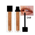 Glitter Shimmer Gloss Liquid Lipstick Waterproof Long Lasting Lip Gloss Metallic Cosmetics Matte Lipstick Gold Pink Lips Makeup
