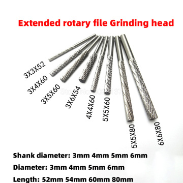 1Pcs Carbide Rotary File Milling Shank Metal Grinding Cutter Head Burr Abrasive Wood Tools Hss Grinder Engraving