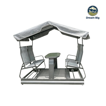 Gazebo Four Seats Garden Swing Chair