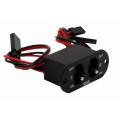 Rccskj Heavy Current Dual Charging Switch Fit FUTABA/ JR connector For RC Car Airplane Model