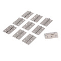 Mayitr 10Pcs Stainless Steel Cabinet Hinges Door Furniture Hinge 6 Holes for Kitchen Furniture Hardware Accessories