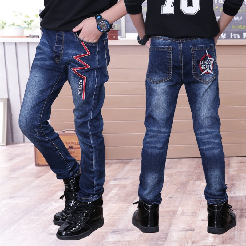 Boys Trousers Spring Autumn Kids Boys Jeans Children Clothing Casual Baby Boy Denim Trousers Children Pants Jeans 4Y-14Y For Bab